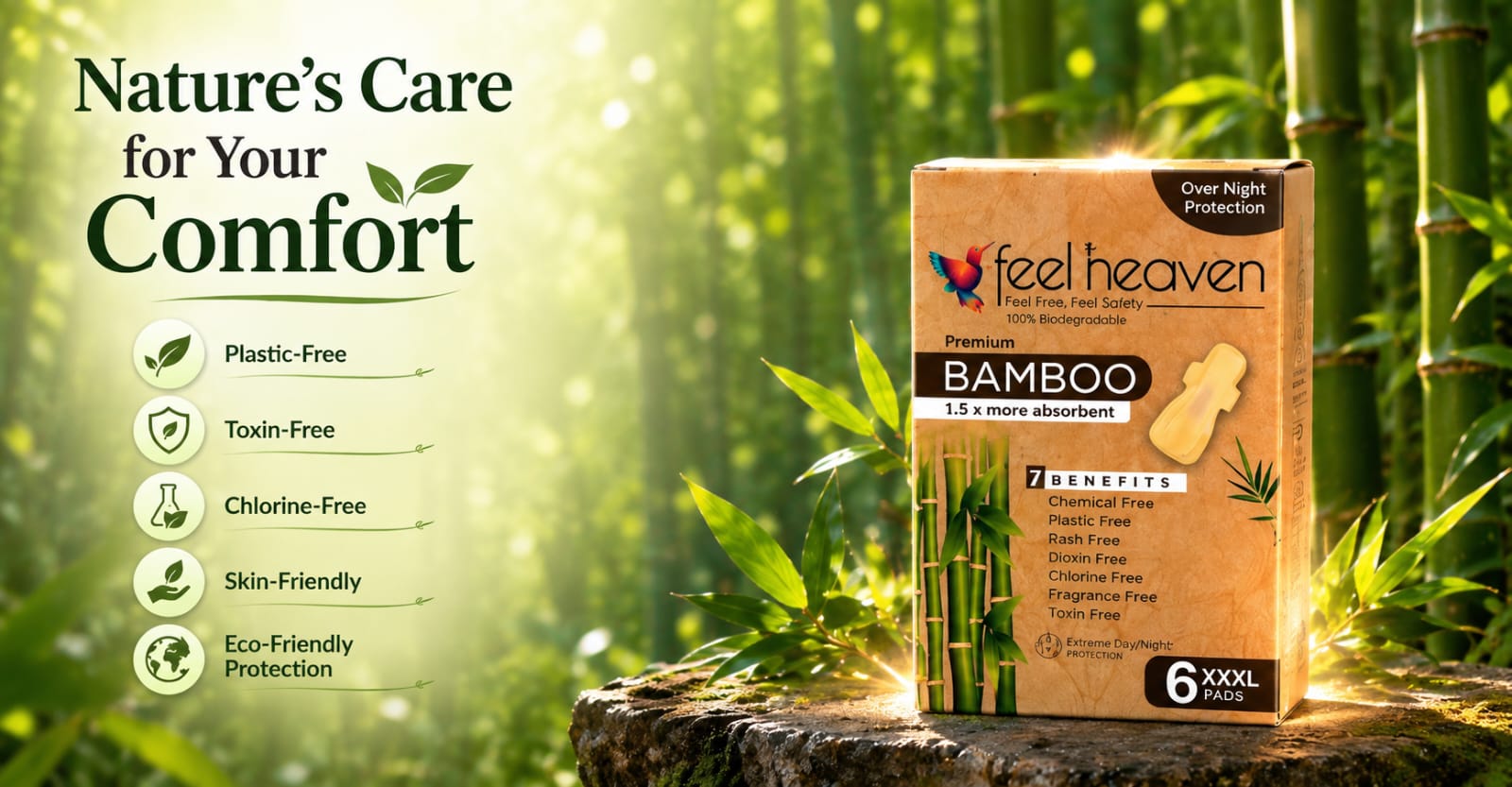 Feel Heaven Natural Care Banner 9
